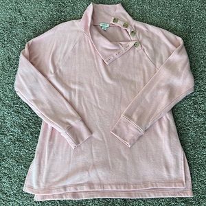 J. Crew Button Collar Sweatshirt M